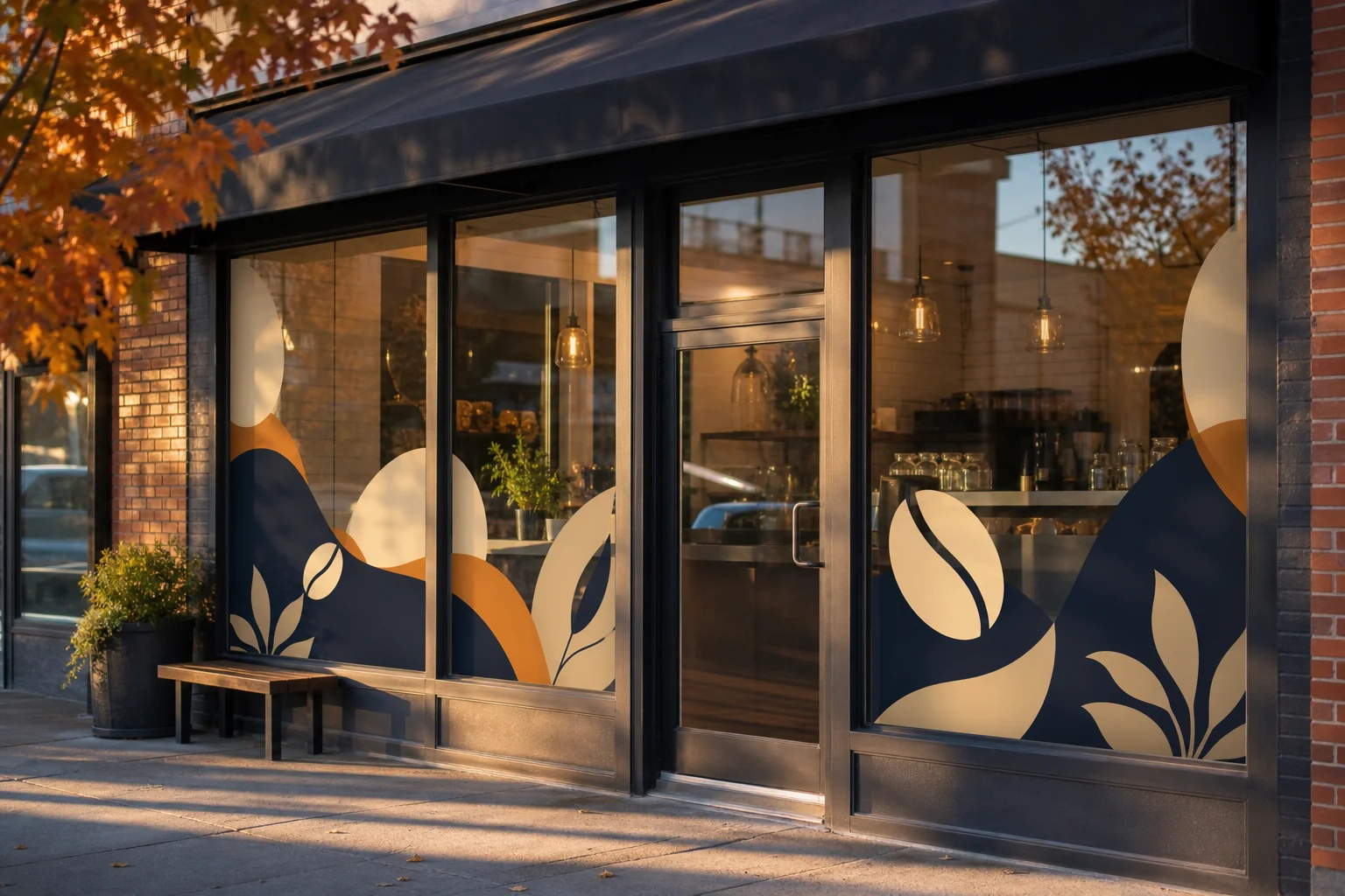 Finished Storefront Window Graphics installation example
